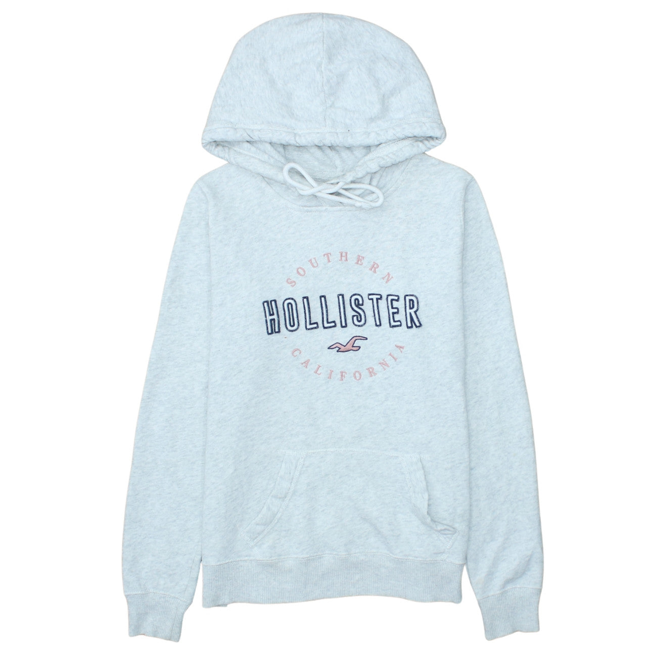 Hollister Womens Light Grey Hoodie Small Pullover Cotton Blend