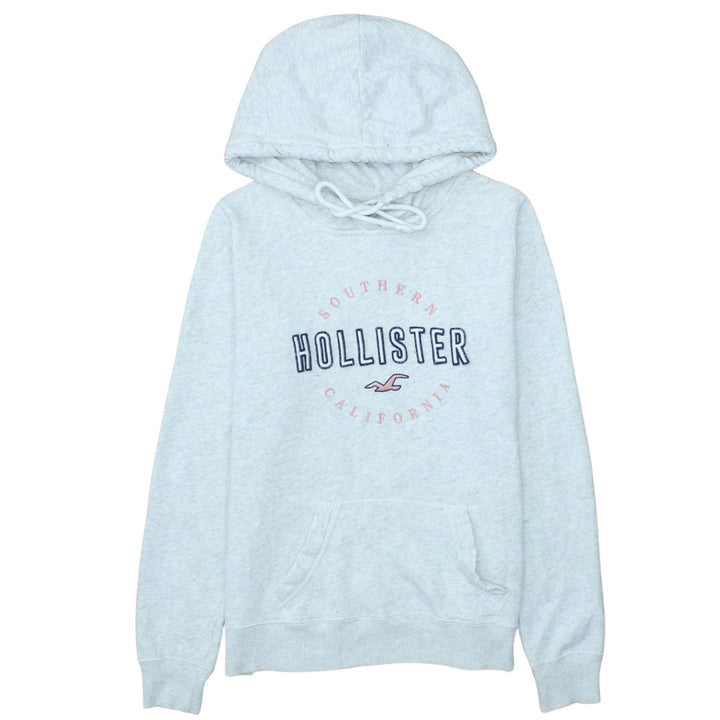 Hollister Womens Light Grey Hoodie Small Pullover Cotton Blend