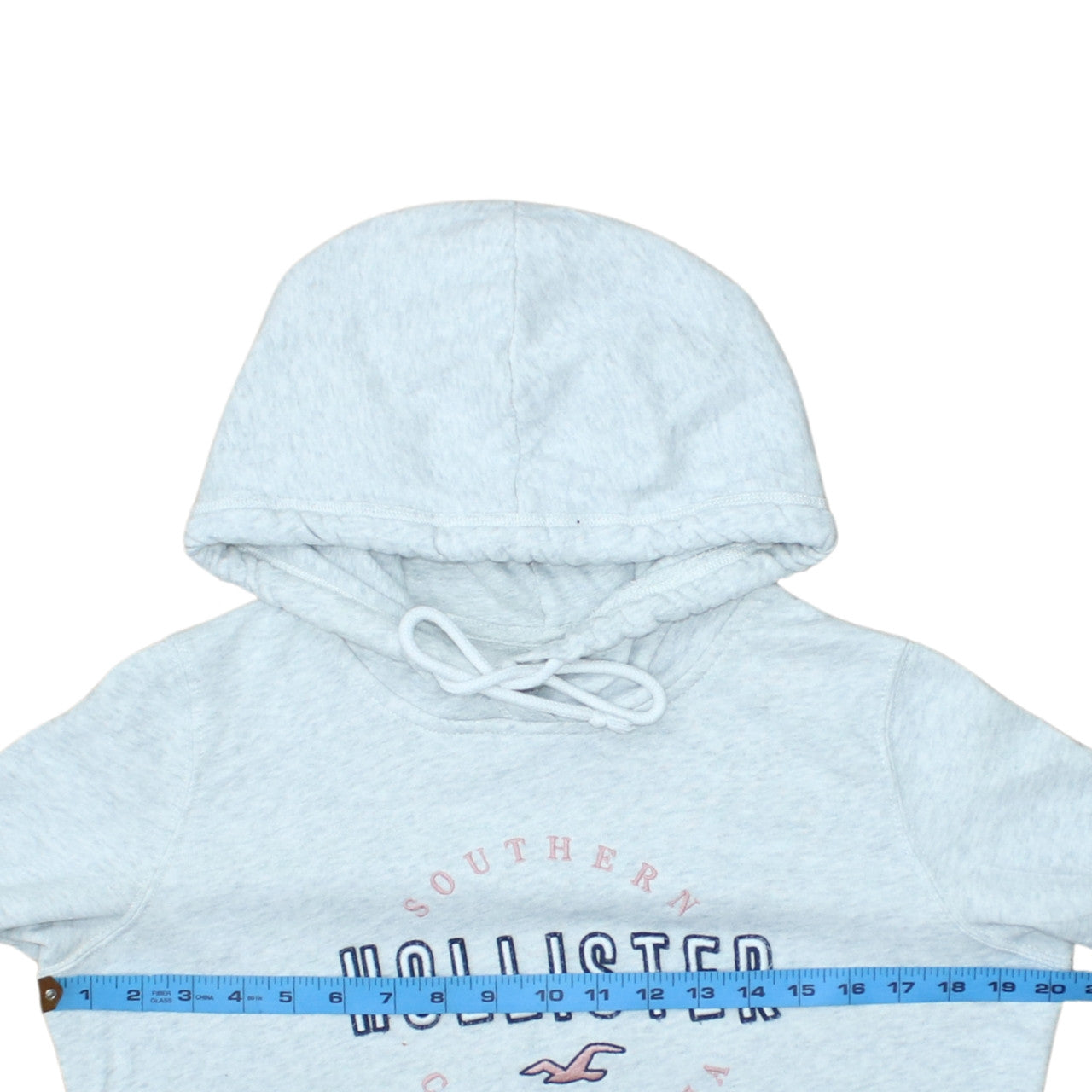 Hollister Womens Light Grey Hoodie Small Pullover Cotton Blend