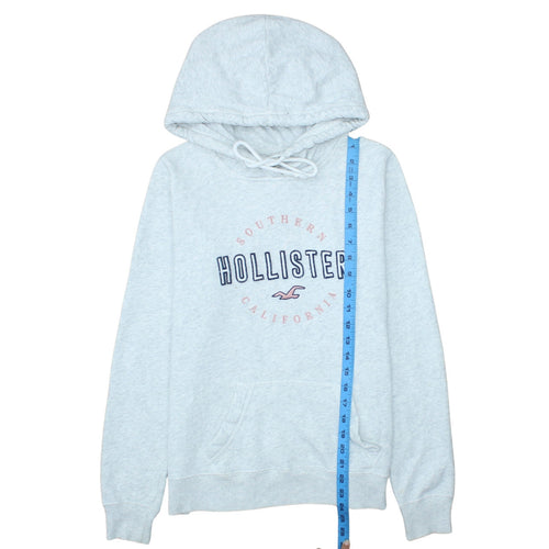 Hollister Womens Light Grey Hoodie Small Pullover Cotton Blend