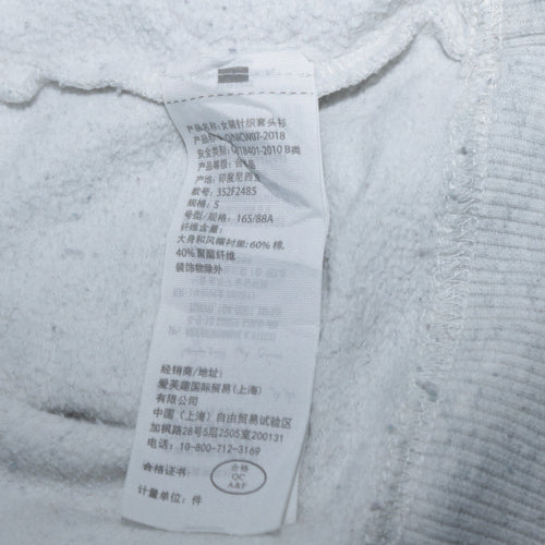 Hollister Womens Light Grey Hoodie Small Pullover Cotton Blend