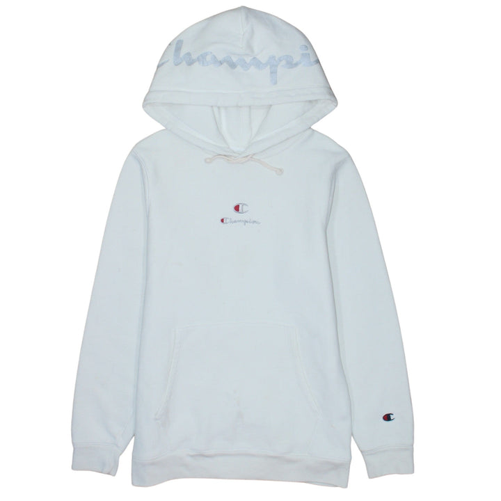 Champion Women's White XS Pullover Hoodie with Logo Detail