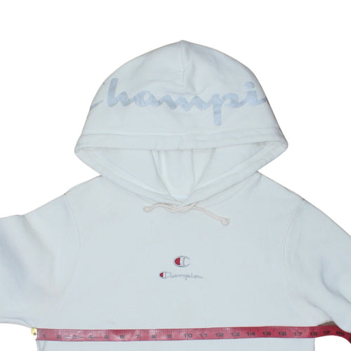 Champion Women's White XS Pullover Hoodie with Logo Detail