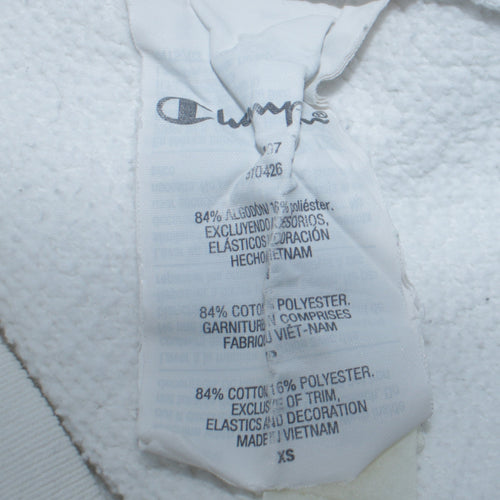 Champion Women's White XS Pullover Hoodie with Logo Detail