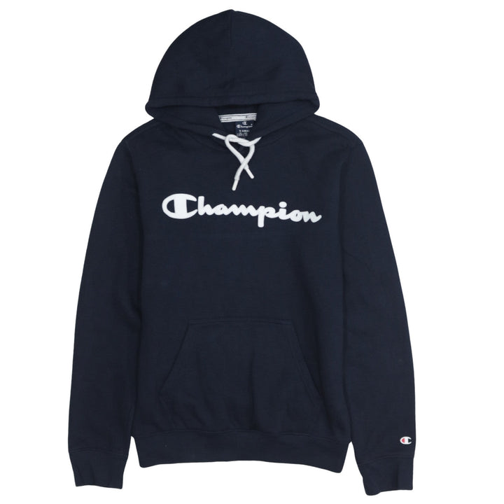 Champion Men's Blue XS Pullover Hoodie with Logo