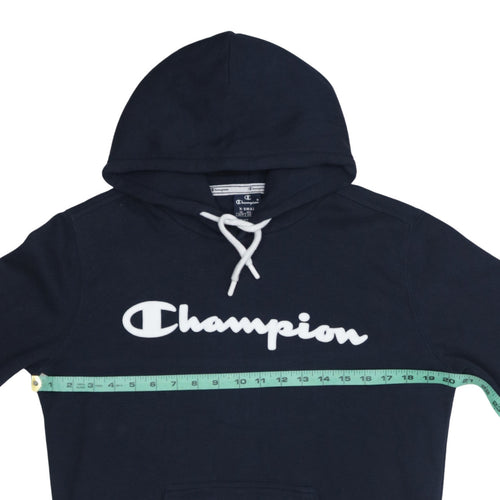 Champion Men's Blue XS Pullover Hoodie with Logo