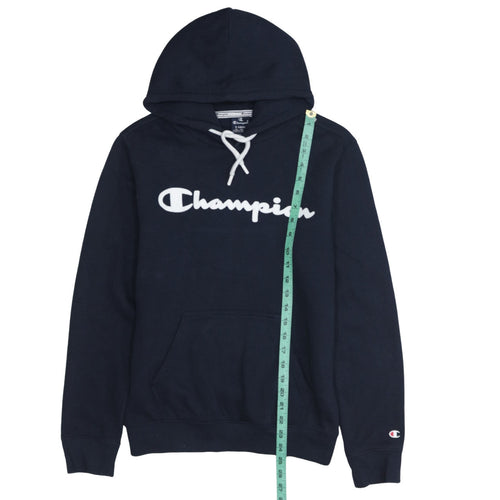 Champion Men's Blue XS Pullover Hoodie with Logo