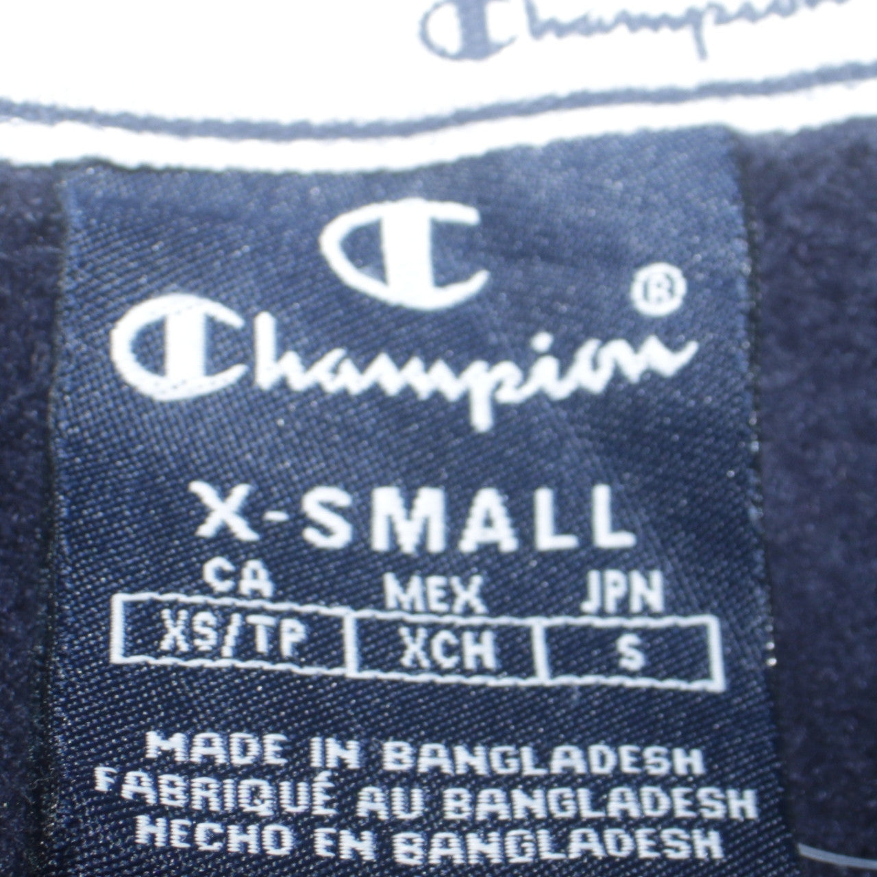 Champion Men's Blue XS Pullover Hoodie with Logo