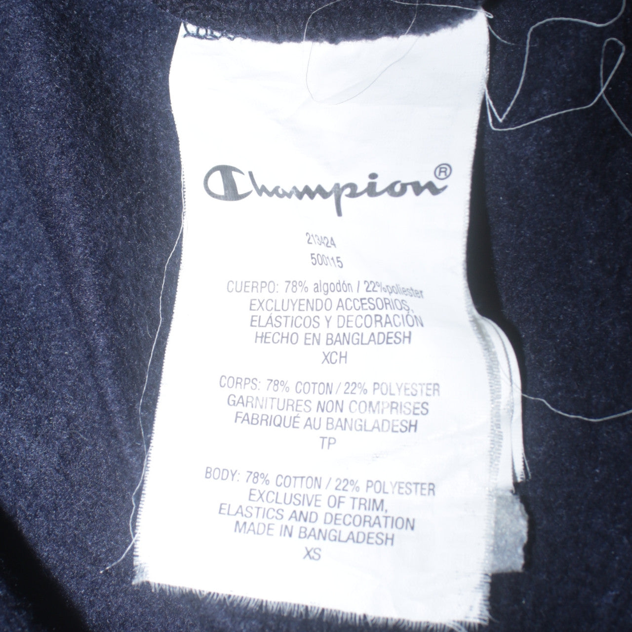 Champion Men's Blue XS Pullover Hoodie with Logo