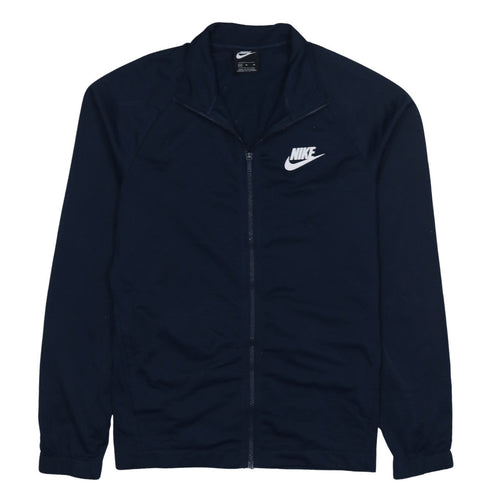 Nike Men's Blue Track Jacket M Regular Fit Full Zip Polyester