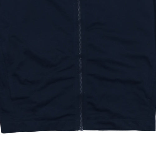 Nike Men's Blue Track Jacket M Regular Fit Full Zip Polyester