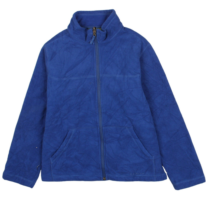 L.L. Bean Boys Blue Fleece Full Zip Jacket Size 14-16 Polyester