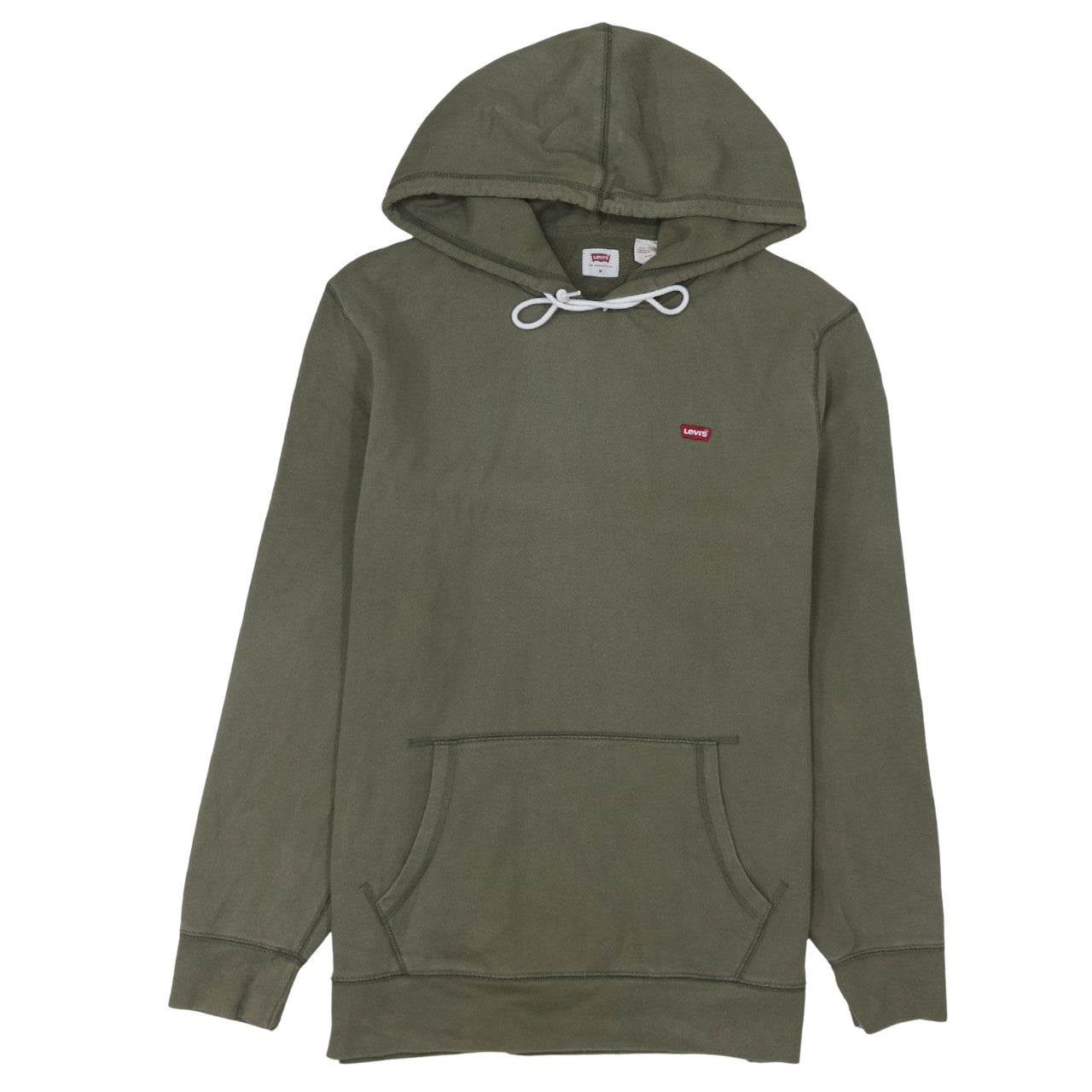 Levi's Men's Green Pullover Hoodie M Casual Cotton Sweatshirt