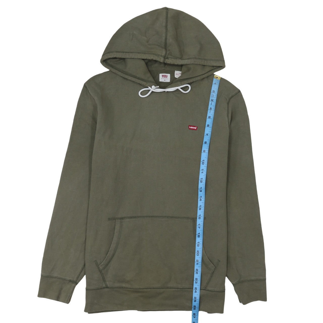 Levi's Men's Green Pullover Hoodie M Casual Cotton Sweatshirt