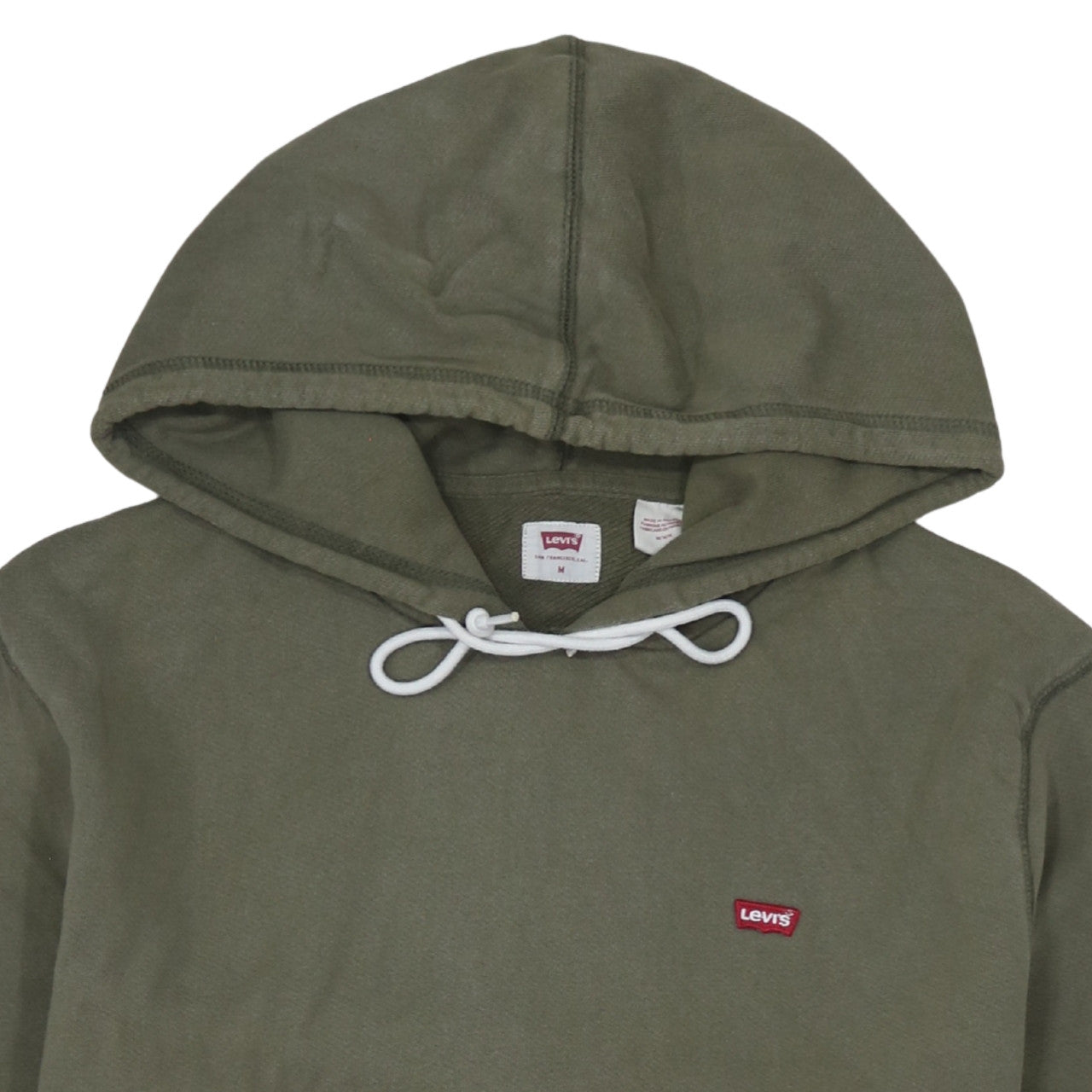 Levi's Men's Green Pullover Hoodie M Casual Cotton Sweatshirt