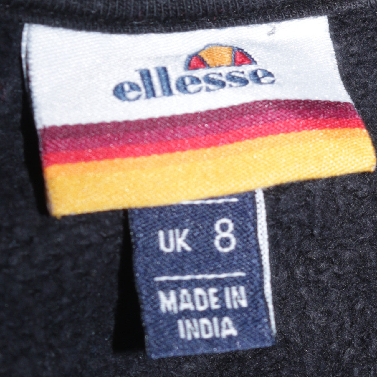 Ellesse Women's Black Pullover Hoodie UK 8 Casual Sportswear
