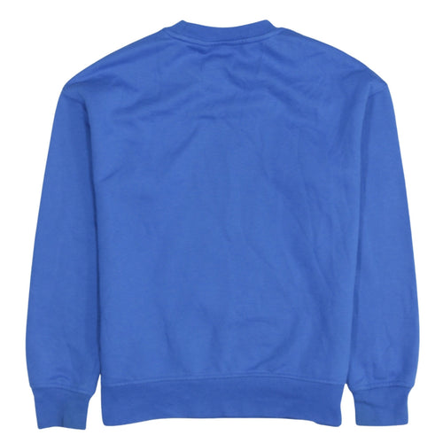 Disney Women Blue Stitch Sweatshirt 2XS Pullover Cotton Blend