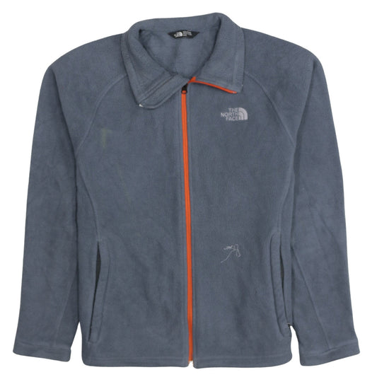 The North Face Men's Grey Fleece Full Zip Mid-Length Outdoor Jacket M