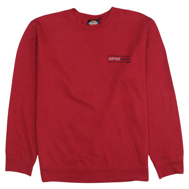 Dickies Mens Red XL Pullover Sweatshirt Crew Neck Workwear