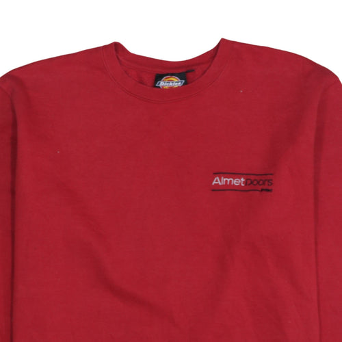 Dickies Mens Red XL Pullover Sweatshirt Crew Neck Workwear