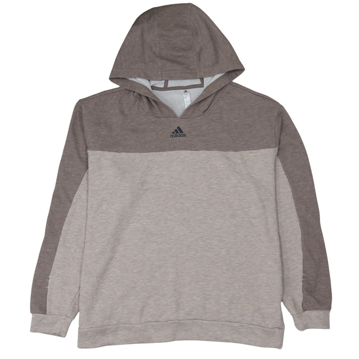 Adidas Men Beige Pullover Hoodie L Regular Fit Sports Style
