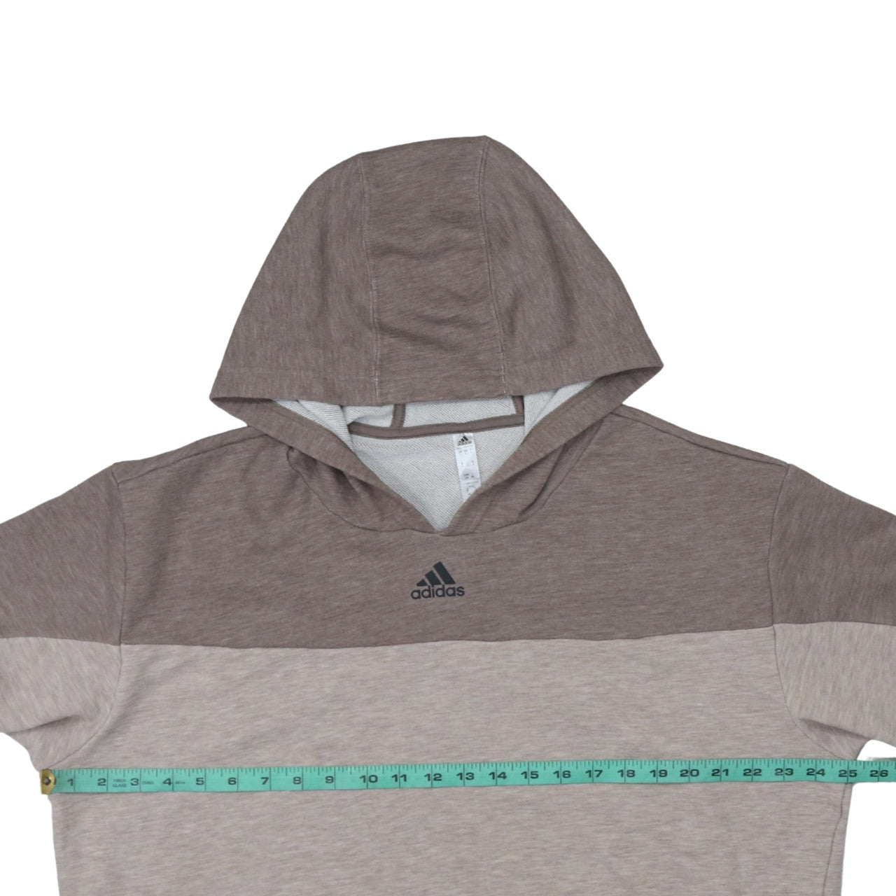 Adidas Men Beige Pullover Hoodie L Regular Fit Sports Style