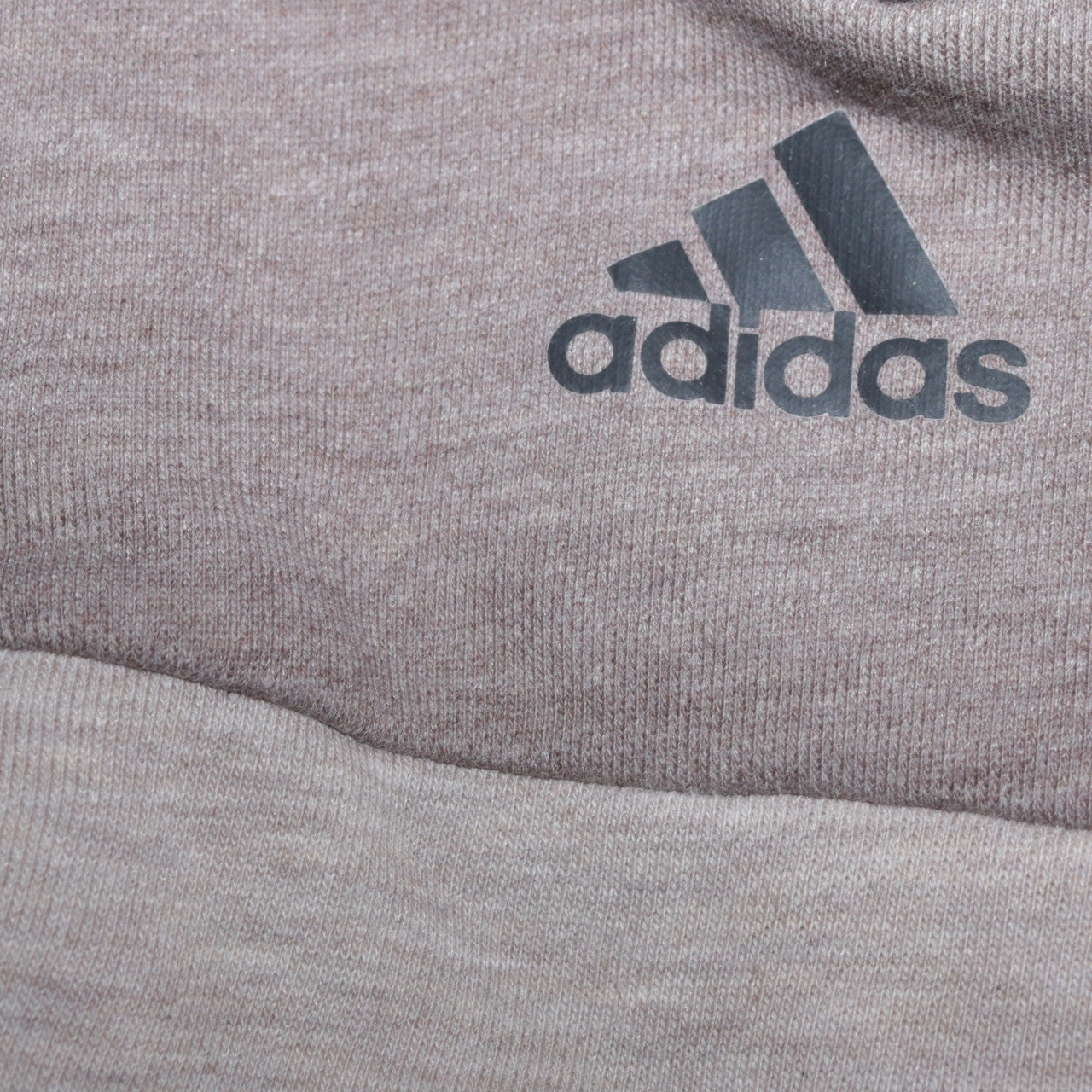 Adidas Men Beige Pullover Hoodie L Regular Fit Sports Style