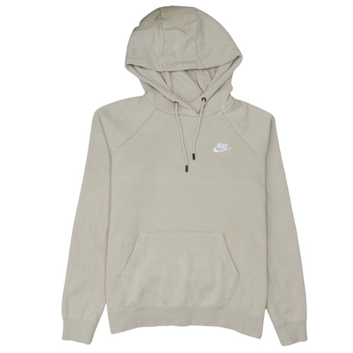 Nike Men's Beige Pullover Hoodie M Regular Fit Fleece Sweatshirt