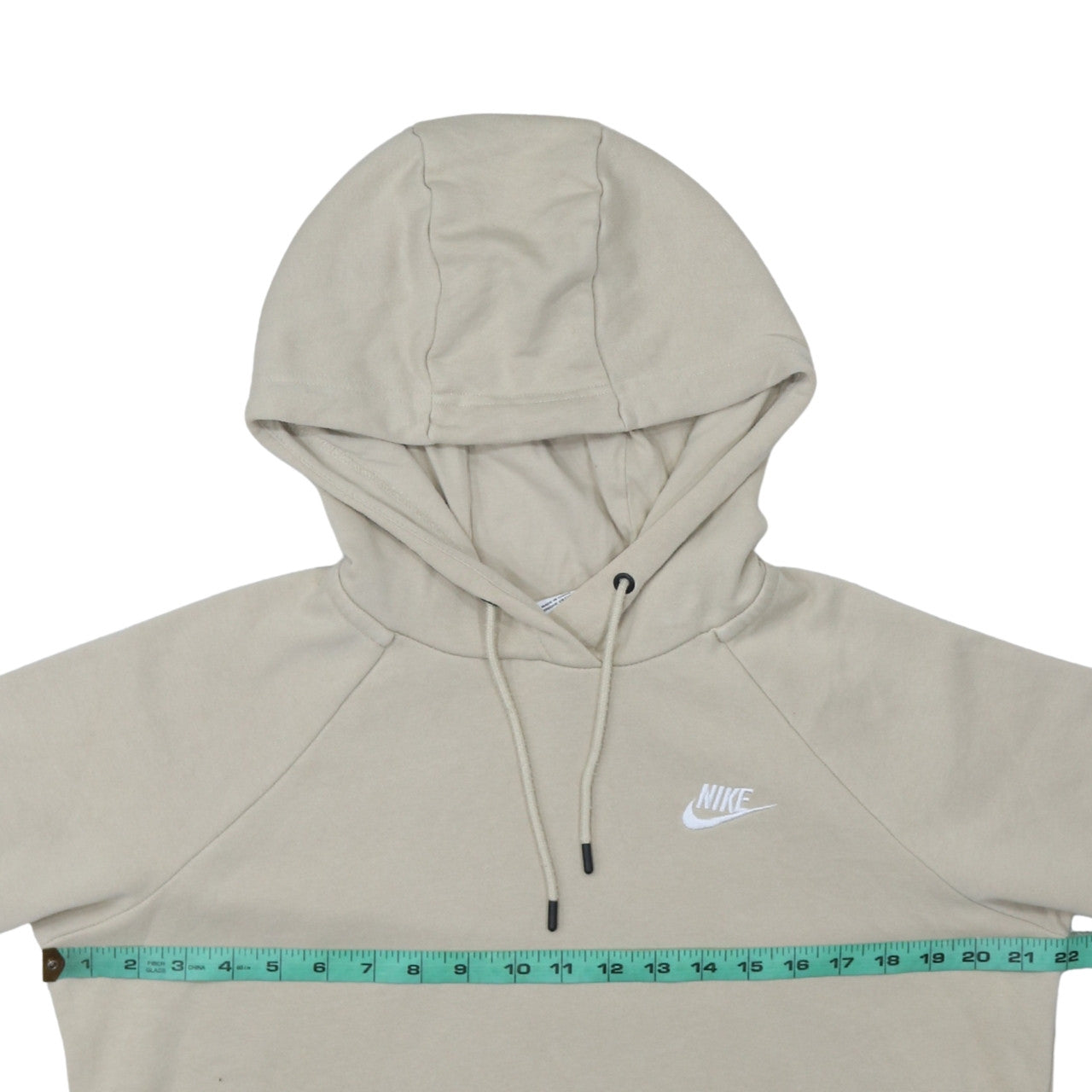 Nike Men's Beige Pullover Hoodie M Regular Fit Fleece Sweatshirt