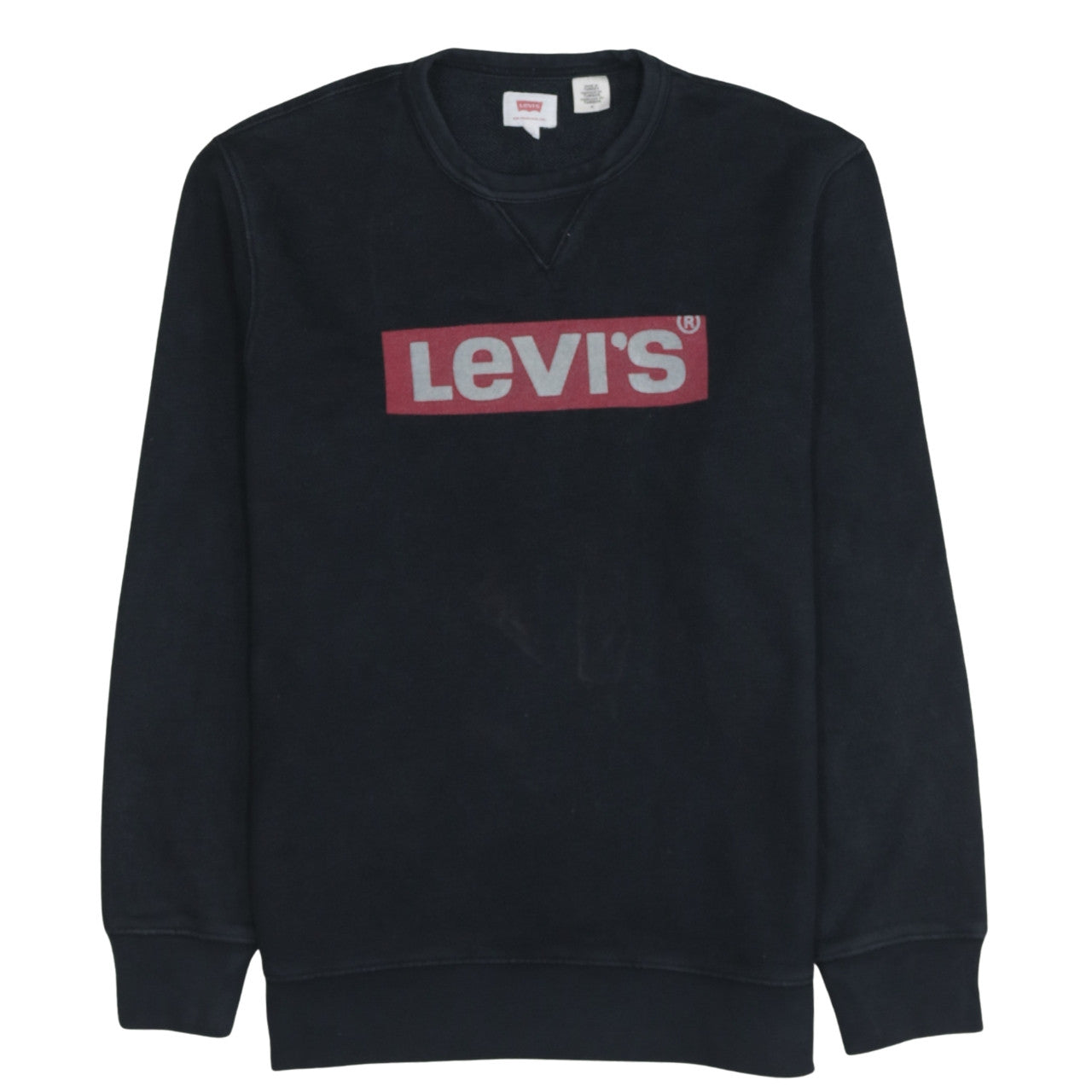 Levi's Men's Black Logo Crew Neck Sweatshirt Size M