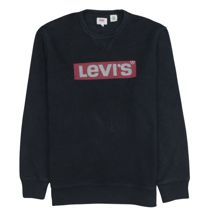 Levi's Men's Black Logo Crew Neck Sweatshirt Size M