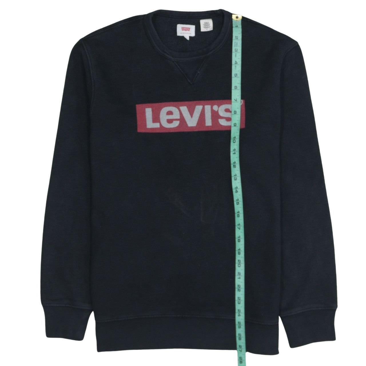 Levi's Men's Black Logo Crew Neck Sweatshirt Size M