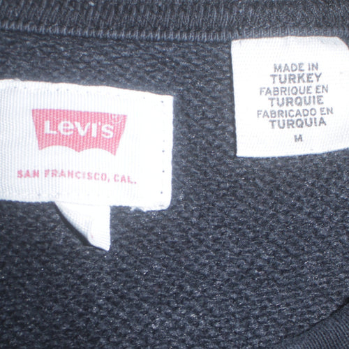 Levi's Men's Black Logo Crew Neck Sweatshirt Size M