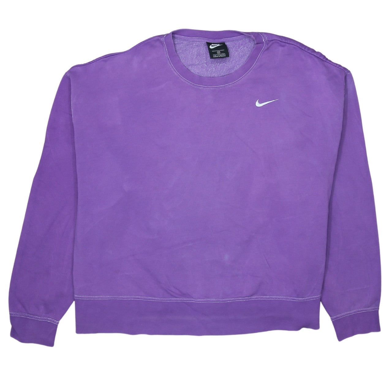 Nike Women's Purple Crew Neck Pullover Sweatshirt 3XL Cotton Blend