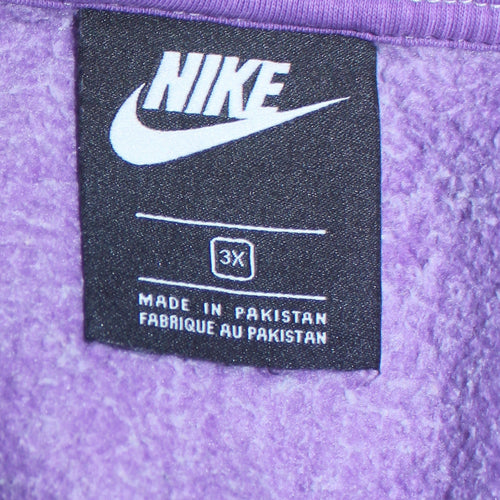 Nike Women's Purple Crew Neck Pullover Sweatshirt 3XL Cotton Blend