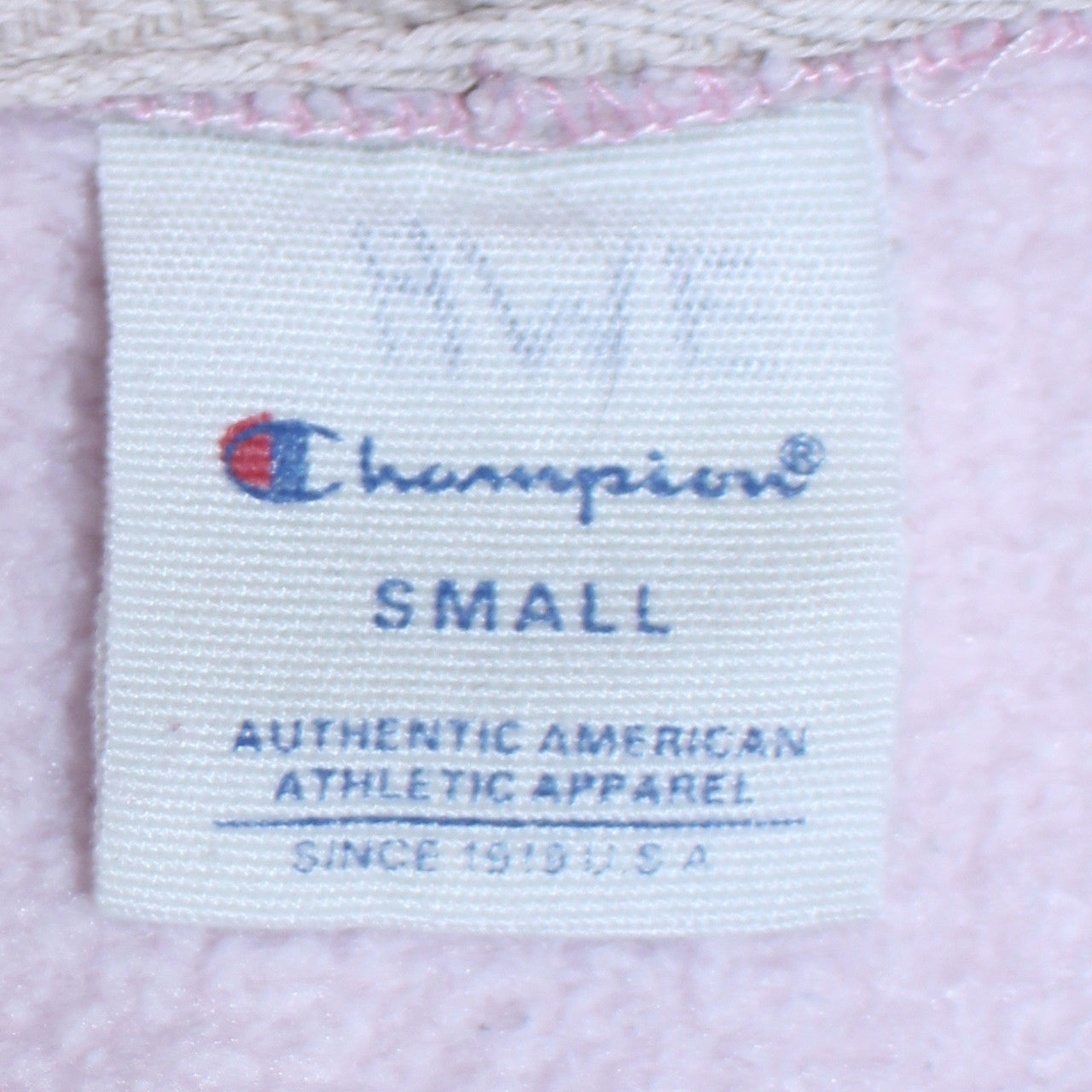 Champion Womens Pink Small Pullover Hoodie Embroidered Logo Sweatshirt