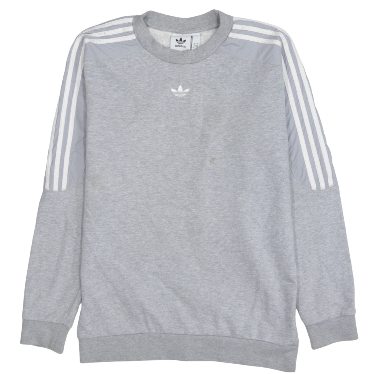 adidas Men's Grey Small Pullover Crew Neck Sweatshirt