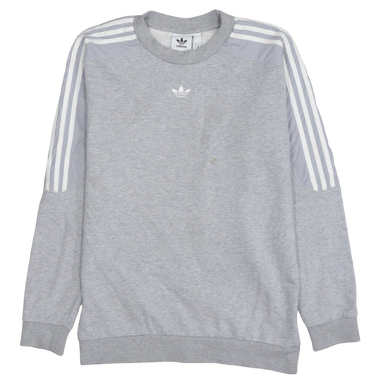 adidas Men's Grey Small Pullover Crew Neck Sweatshirt