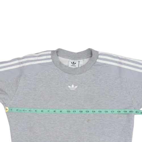adidas Men's Grey Small Pullover Crew Neck Sweatshirt