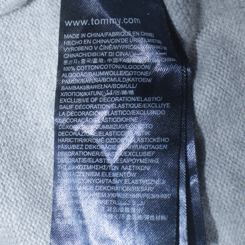 Tommy Hilfiger Men's Grey V-Neck Cotton Jumper Size M