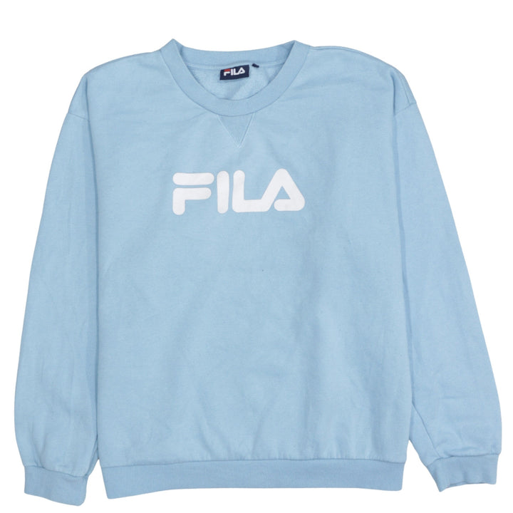 Fila Mens Blue Crew Neck Pullover Sweatshirt L Sportswear