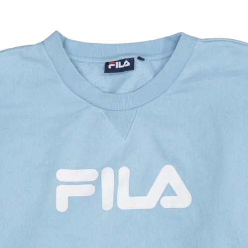 Fila Mens Blue Crew Neck Pullover Sweatshirt L Sportswear