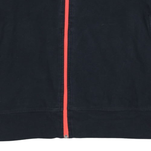 Reebok Womens Black Track Jacket L Full Zip Athleisure Sportswear