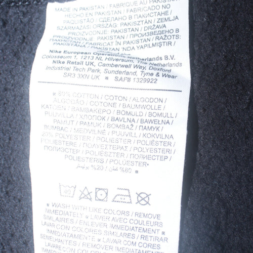 Nike Men's Black Pullover Sweatshirt M Crew Neck Fleece