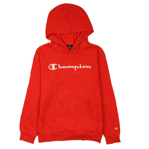 Champion Boys Red XL 13-14 Years Pullover Hoodie with Logo Front