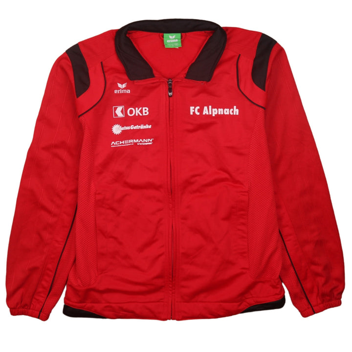Erima Boys Red Track Jacket FC Alpnach Football Zip Lightweight 14 Years
