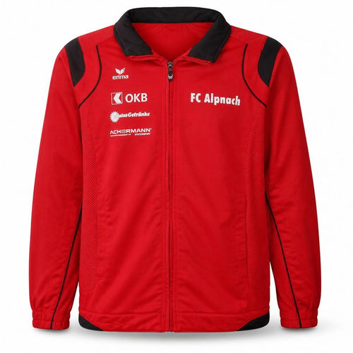 Erima Boys Red Track Jacket FC Alpnach Football Zip Lightweight 14 Years