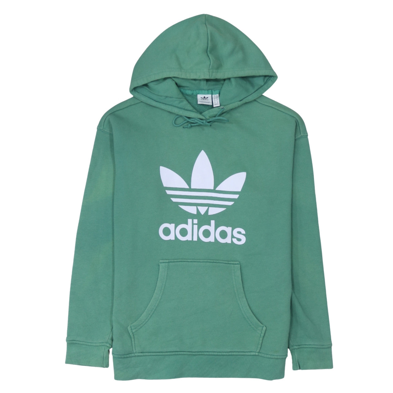 Adidas Womens Green Pullover Hoodie XS Cotton Blend Casual