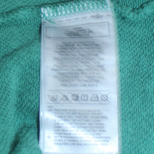 Adidas Womens Green Pullover Hoodie XS Cotton Blend Casual