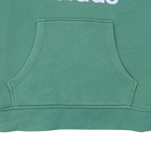 Adidas Womens Green Pullover Hoodie XS Cotton Blend Casual
